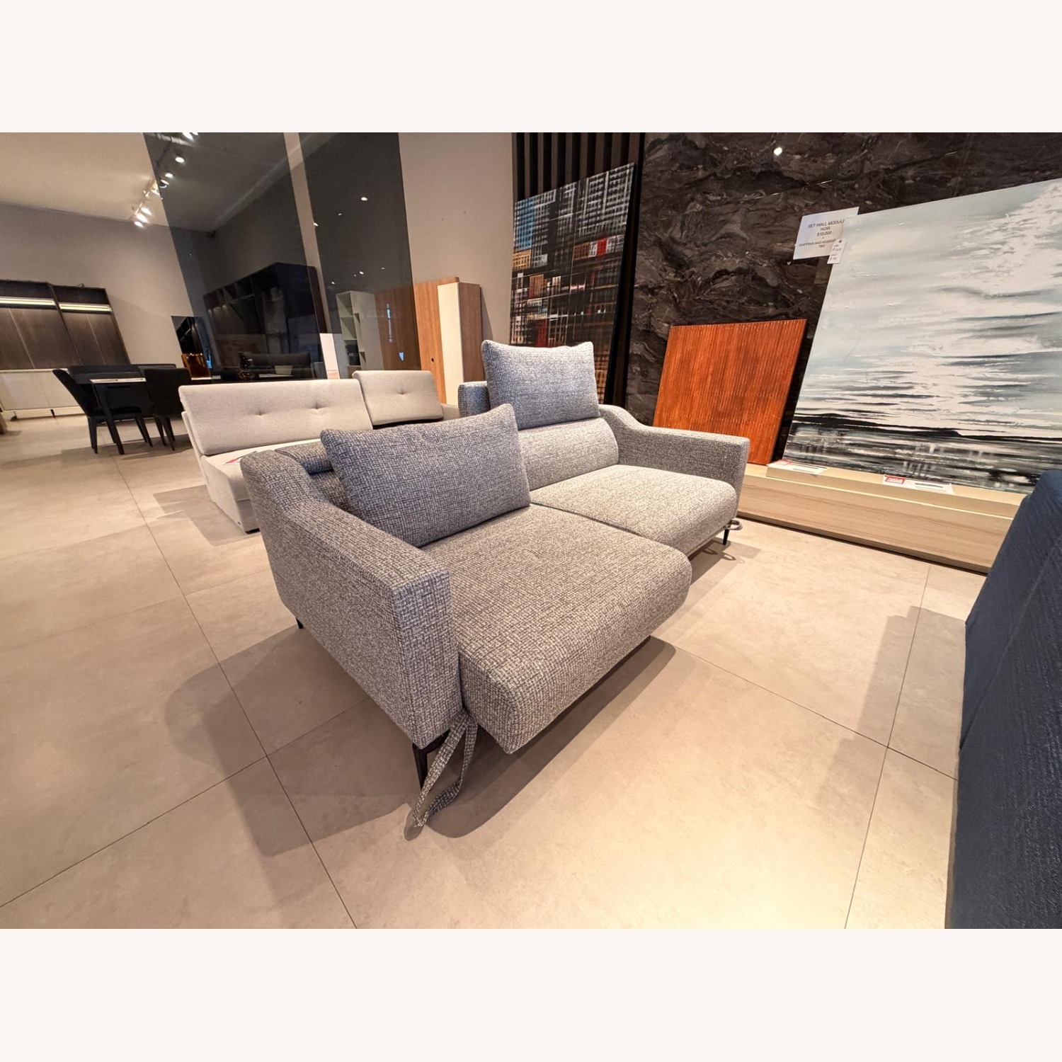 Lazzoni Milda Light Gray Fabric 2 Seater Sofa - image-5