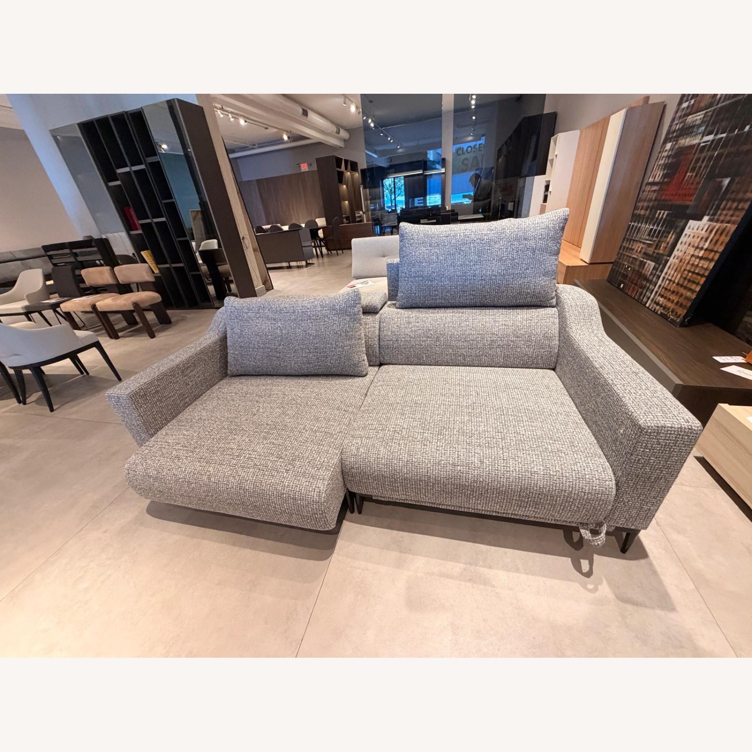 Lazzoni Milda Light Gray Fabric 2 Seater Sofa - image-1