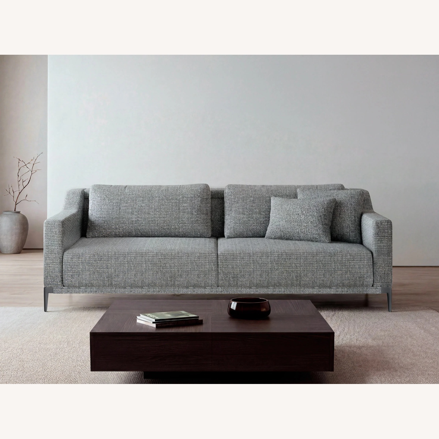 Lazzoni Milda Light Gray Fabric 2 Seater Sofa - image-9