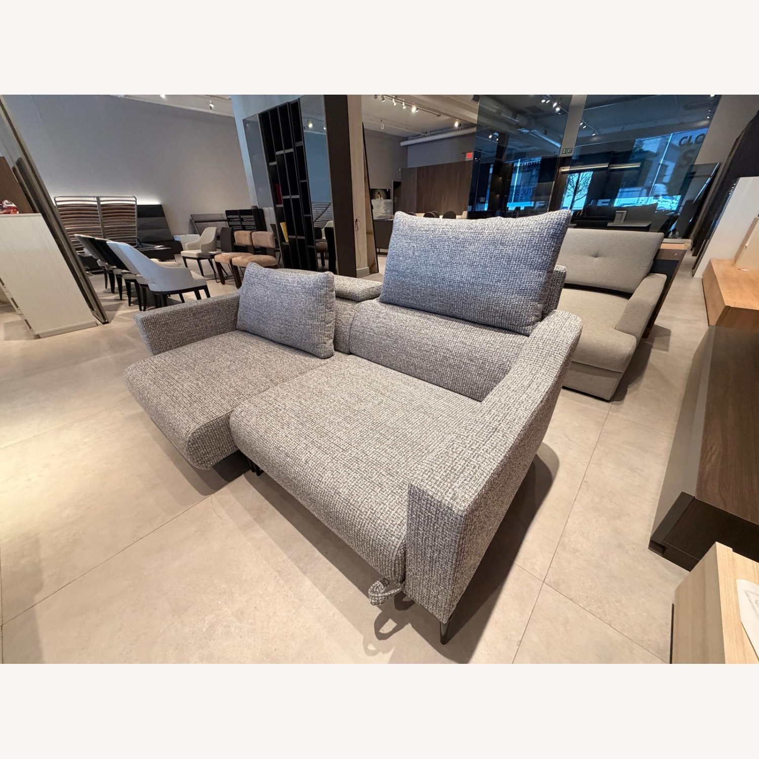Lazzoni Milda Light Gray Fabric 2 Seater Sofa - image-2
