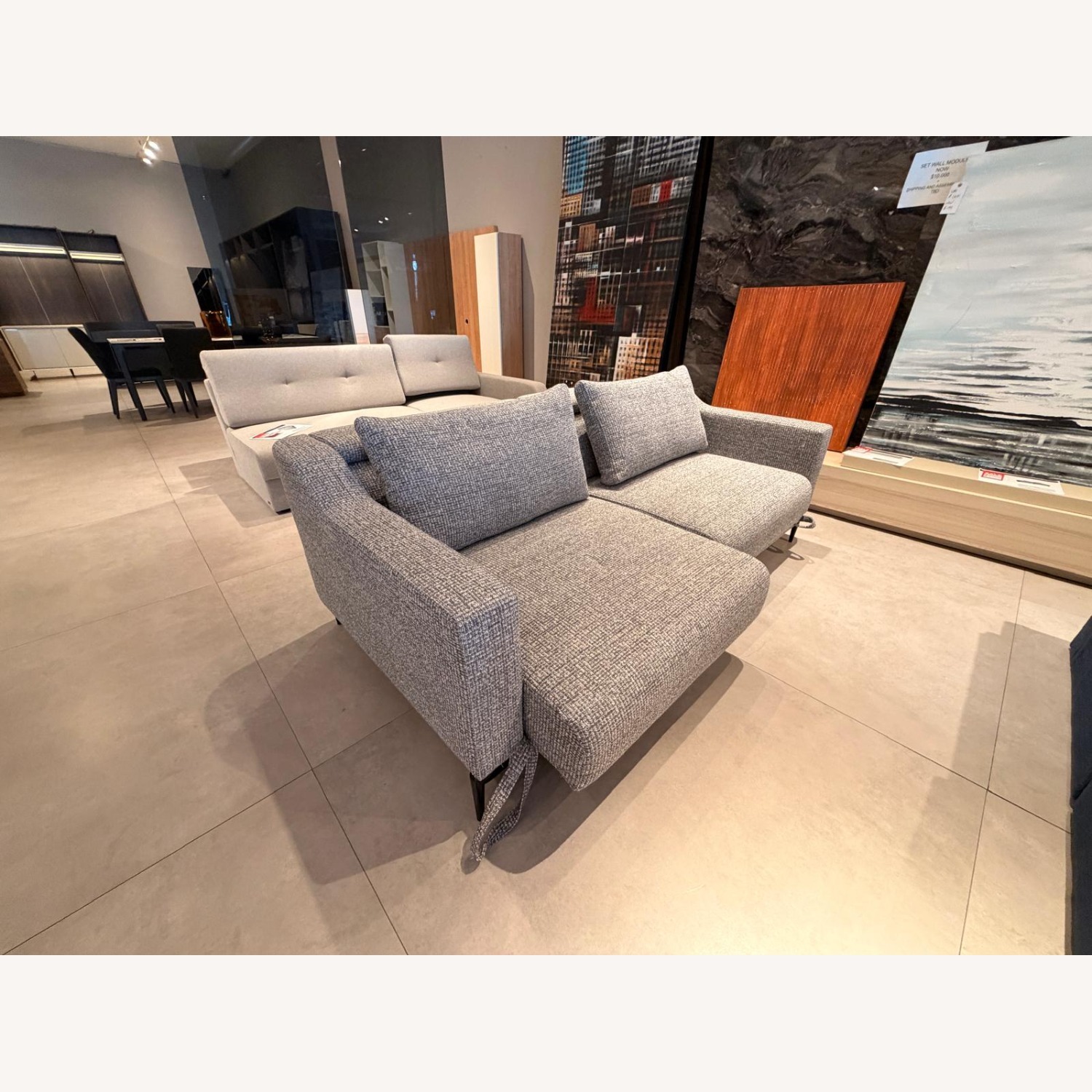 Lazzoni Milda Light Gray Fabric 2 Seater Sofa - image-8