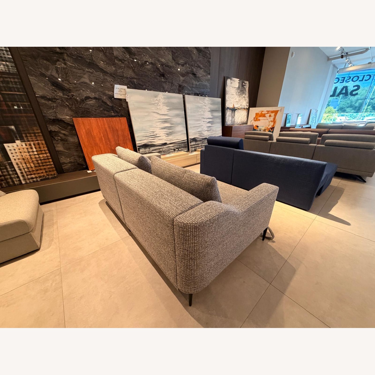 Lazzoni Milda Light Gray Fabric 2 Seater Sofa - image-6