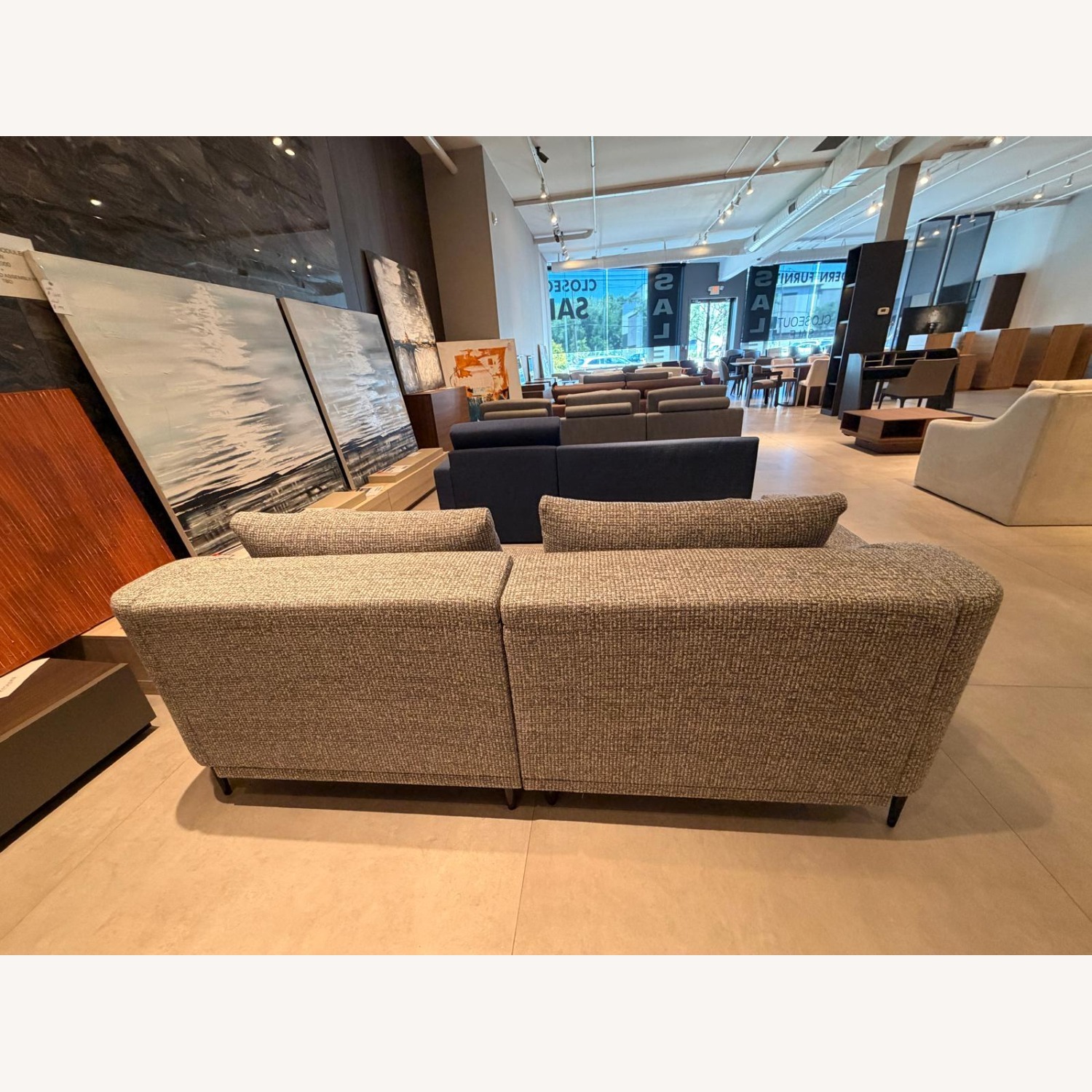 Lazzoni Milda Light Gray Fabric 2 Seater Sofa - image-4