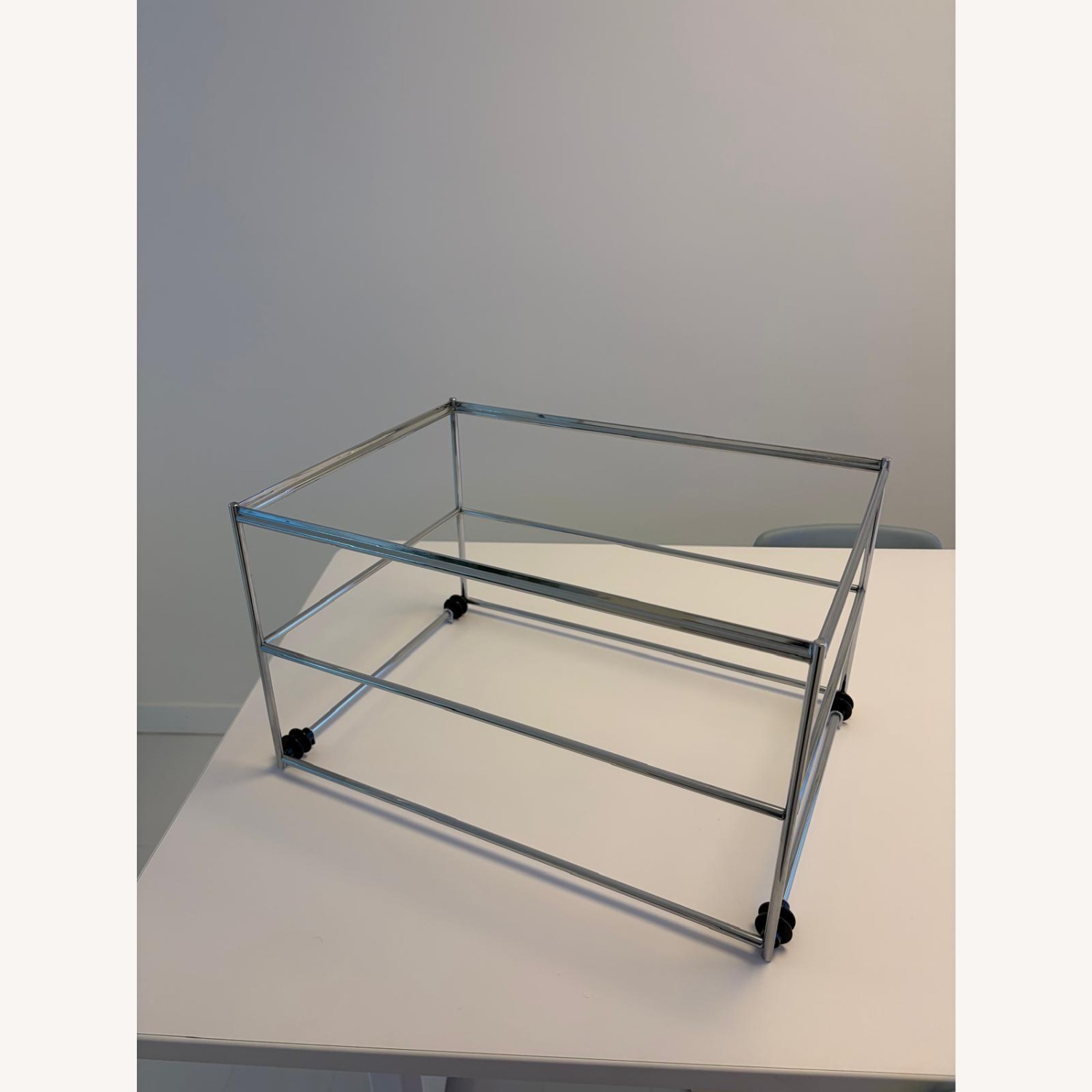 USM Modular Furniture Silver Metal Media Storage - image-1