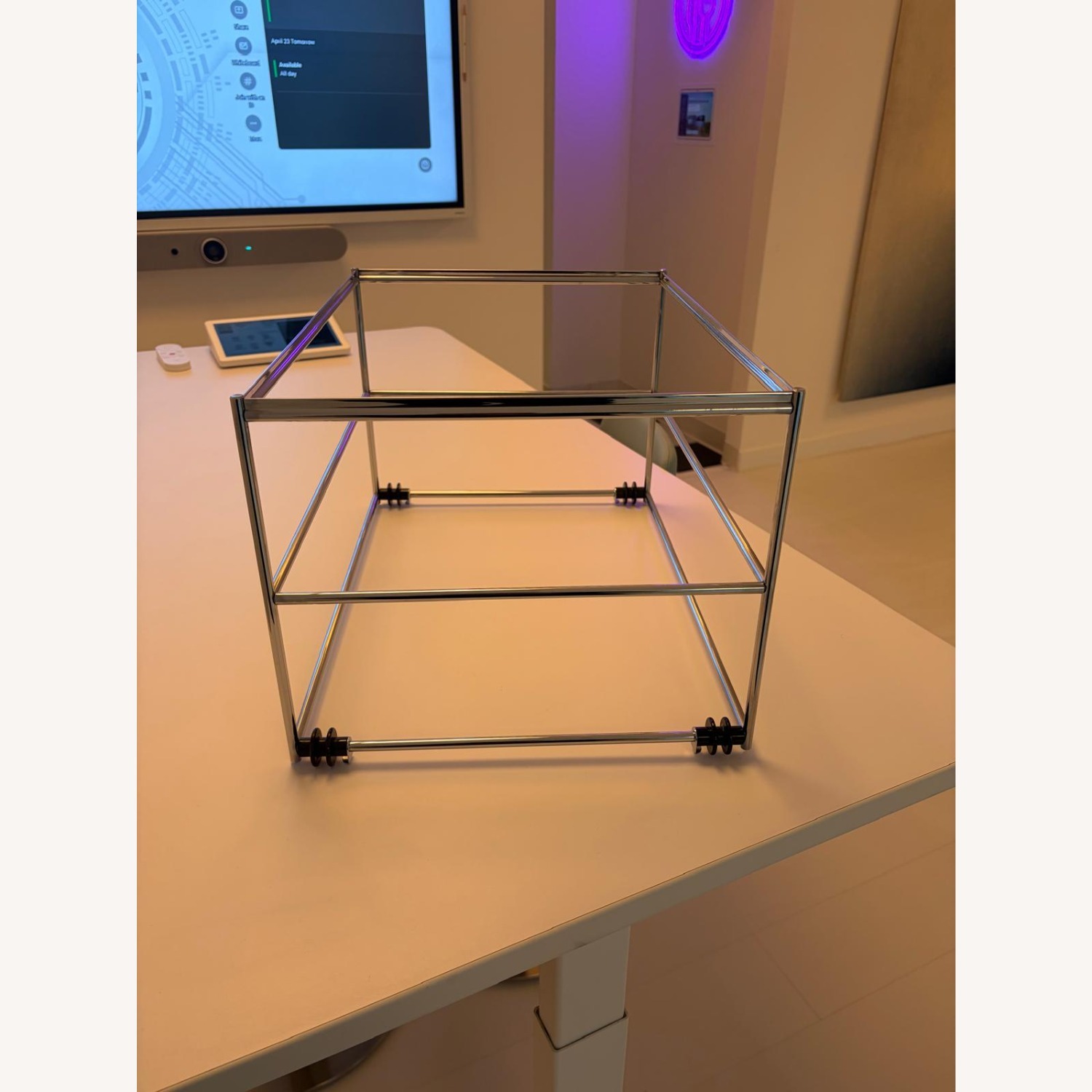USM Modular Furniture Silver Metal Media Storage - image-3