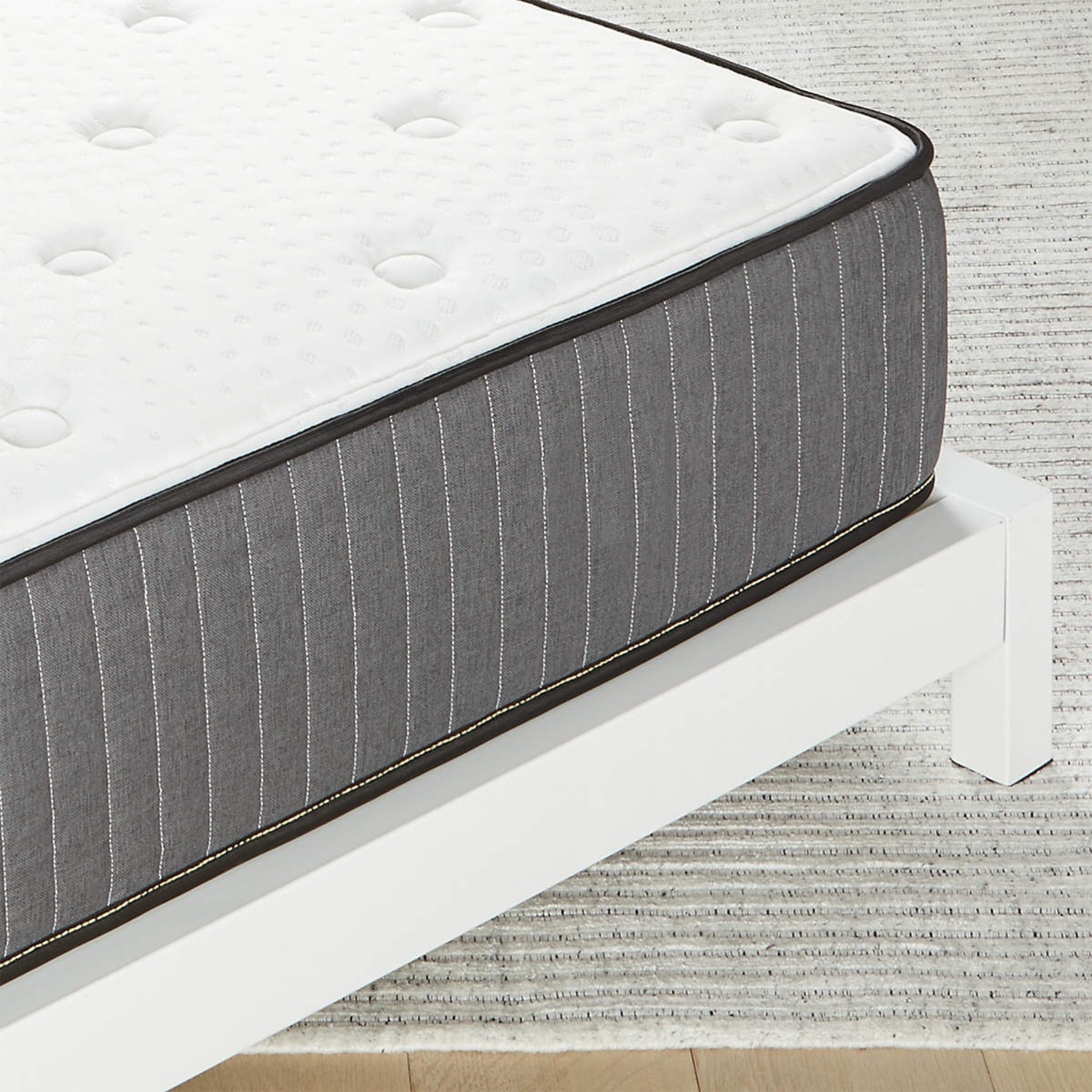 CB2 Simple White Metal Queen Bed - image-2