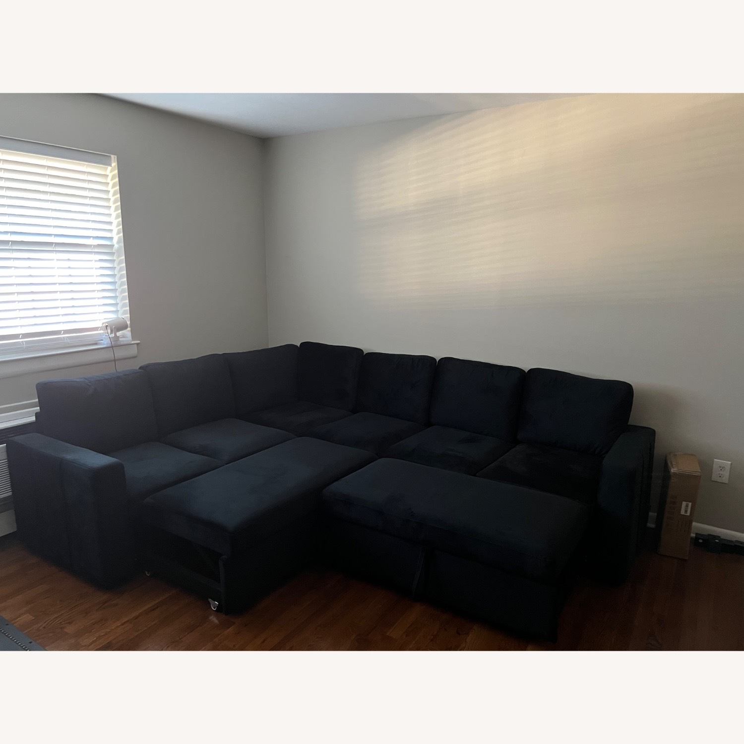 Wayfair Black Velvet Sleeper Sofa - image-2
