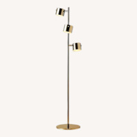 CB2 Silver Stainless Steel Floor Lamp
