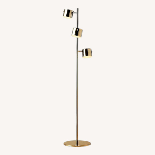 Used CB2 Silver Stainless Steel Floor Lamp for sale on AptDeco