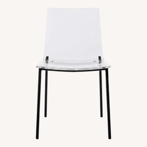 Used CB2 Black Glass Dining Chairs for sale on AptDeco