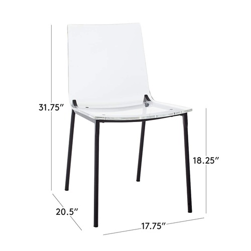 Used CB2 Black Glass Dining Chairs for sale on AptDeco