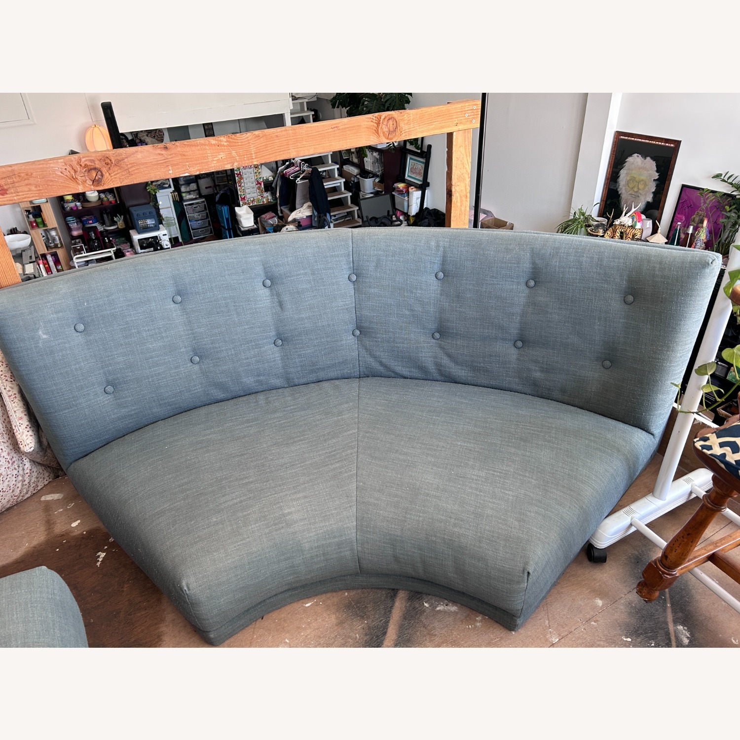 West Elm Rounded Retro Fabric 3+ Piece Sectional - image-5