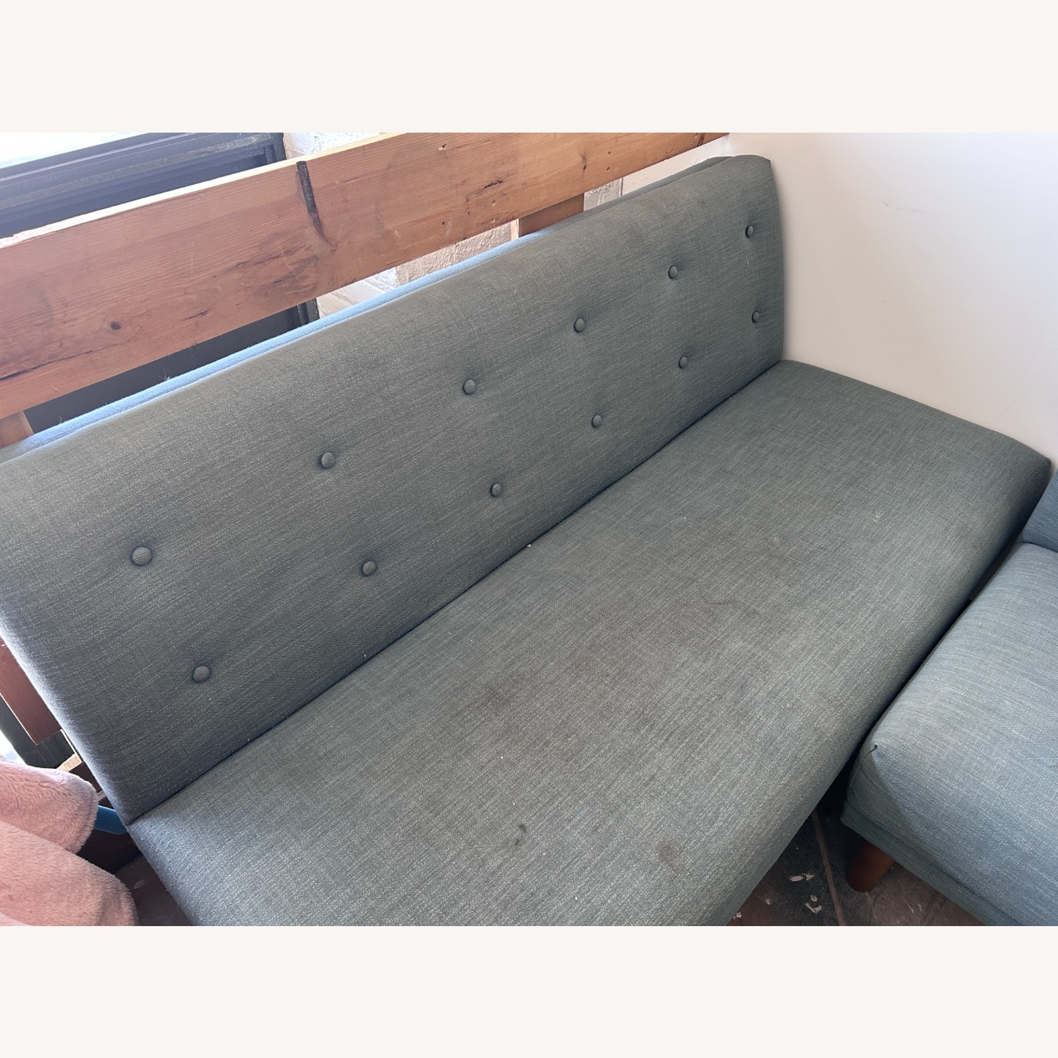 West Elm Rounded Retro Fabric 3+ Piece Sectional - image-3
