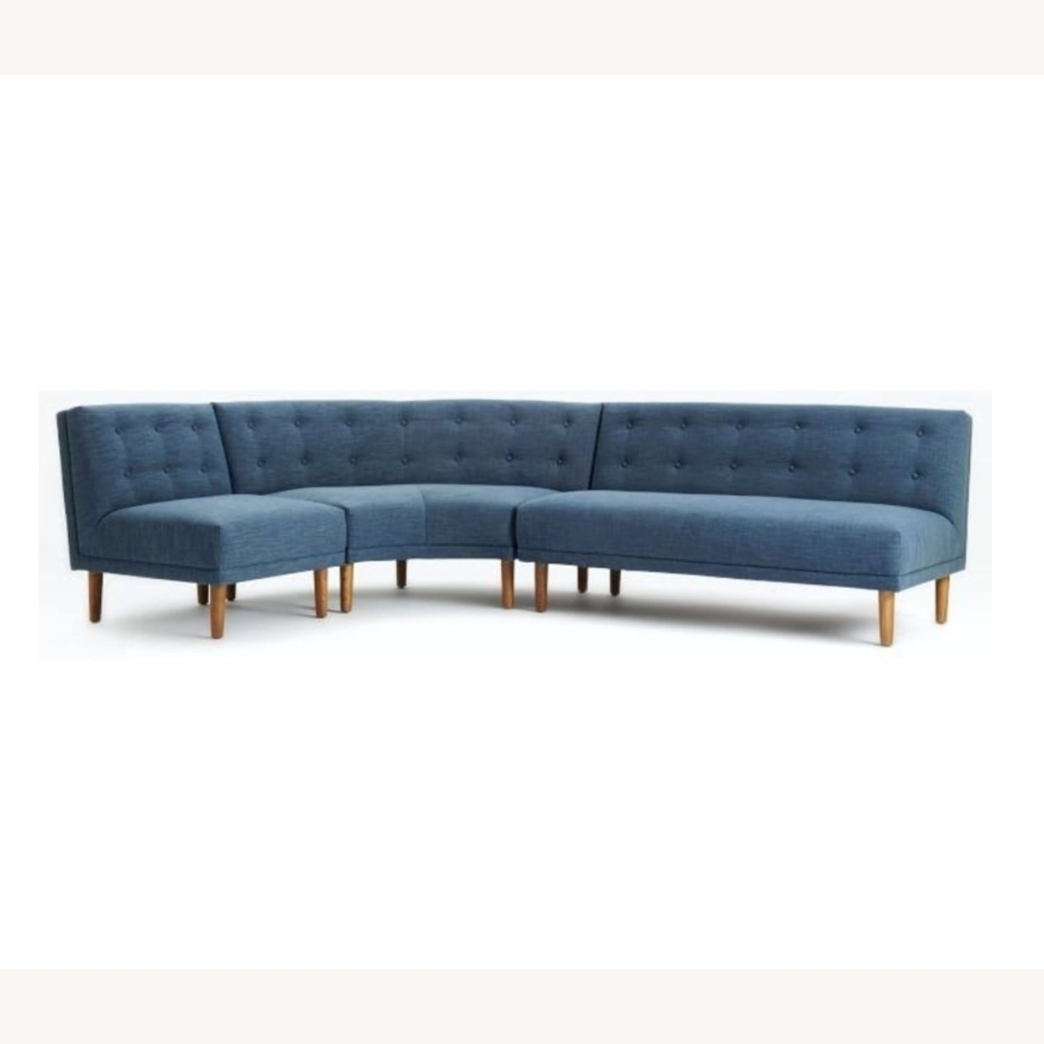 West Elm Rounded Retro Fabric 3+ Piece Sectional - image-7
