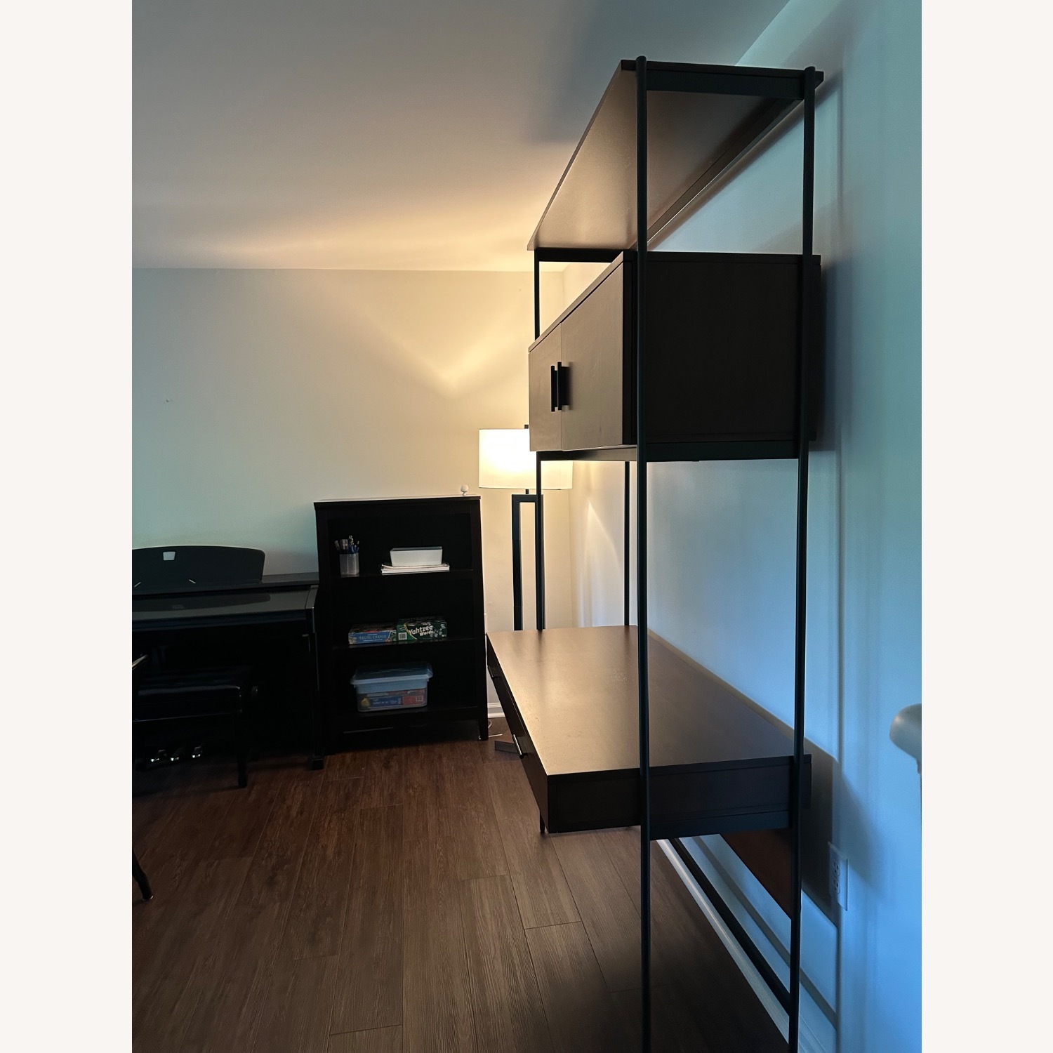 West Elm Dark Brown Wood Wall Unit - image-2