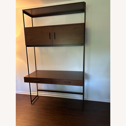 Used West Elm Dark Brown Wood Wall Unit for sale on AptDeco