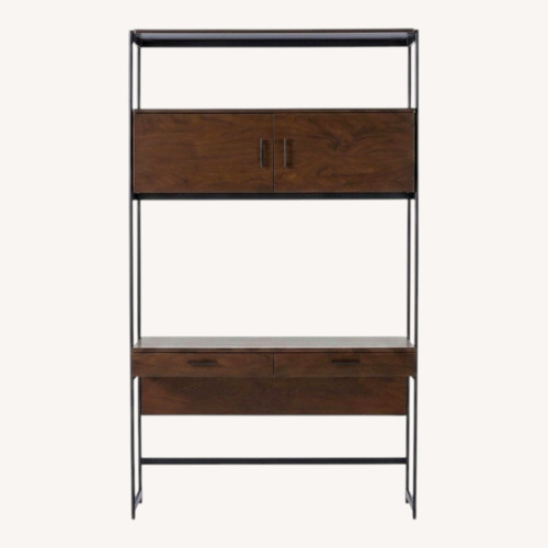 Used West Elm Dark Brown Wood Wall Unit for sale on AptDeco