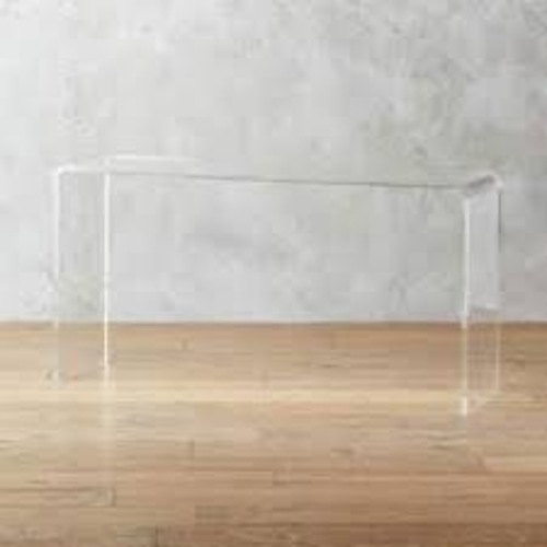 Used CB2 Peekaboo 56" Acrylic Console Table for sale on AptDeco