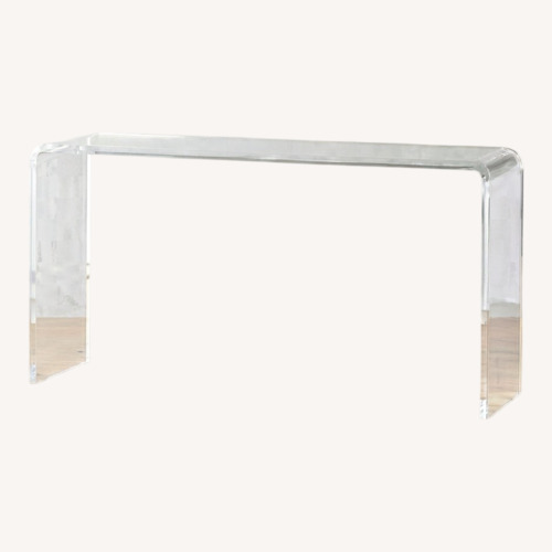 Used CB2 Peekaboo 56" Acrylic Console Table for sale on AptDeco