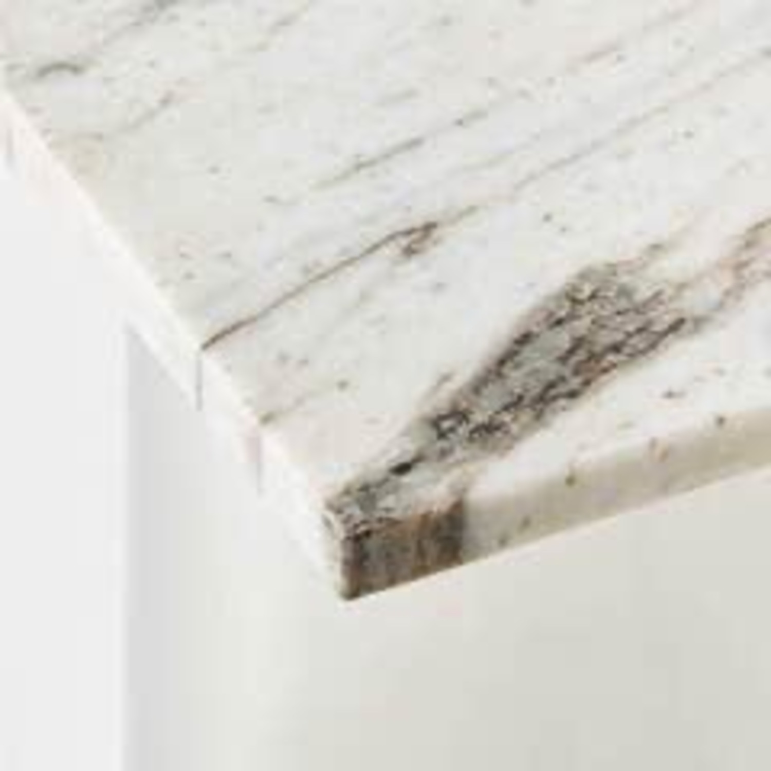 CB2 Luca White Marble Side Table - image-3