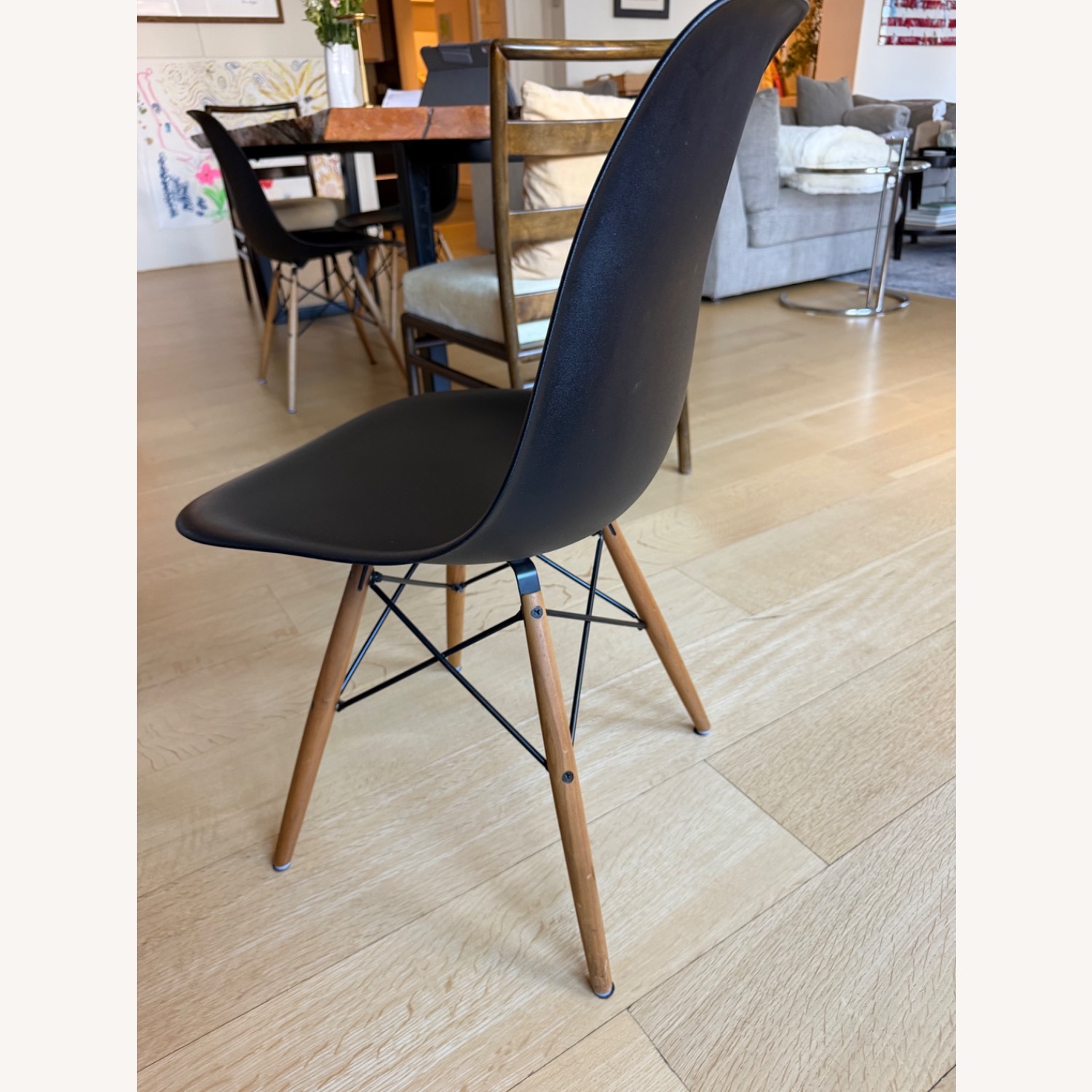 4 Black Herman Miller Eames Chairs - image-4