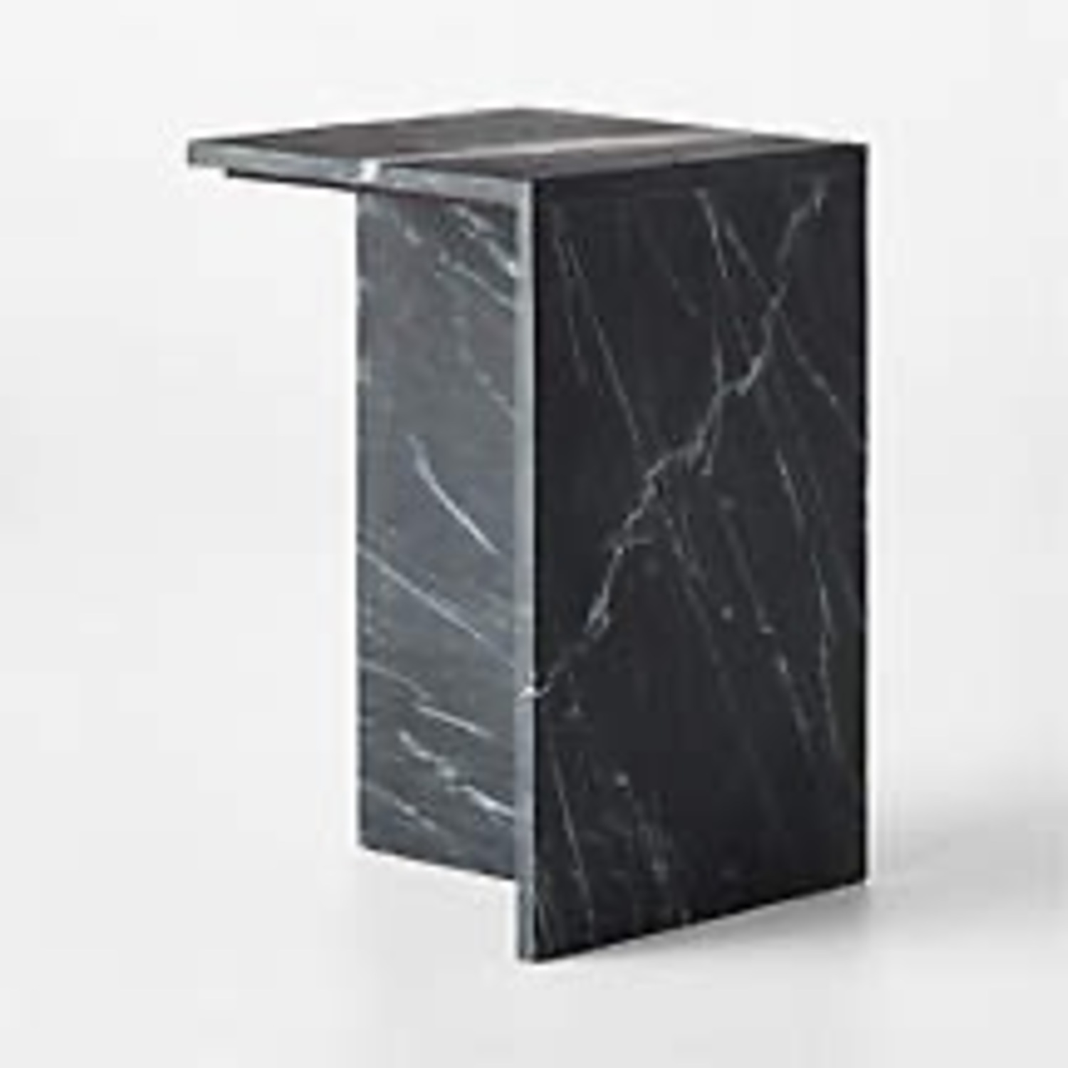 CB2 T Black Marble Tall Table - image-3