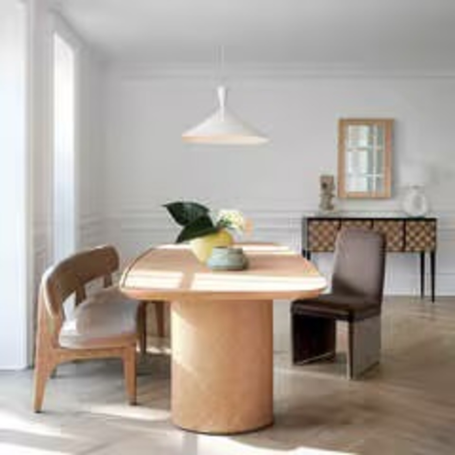 CB2 Chelsea Leather Woven Credenza - image-2