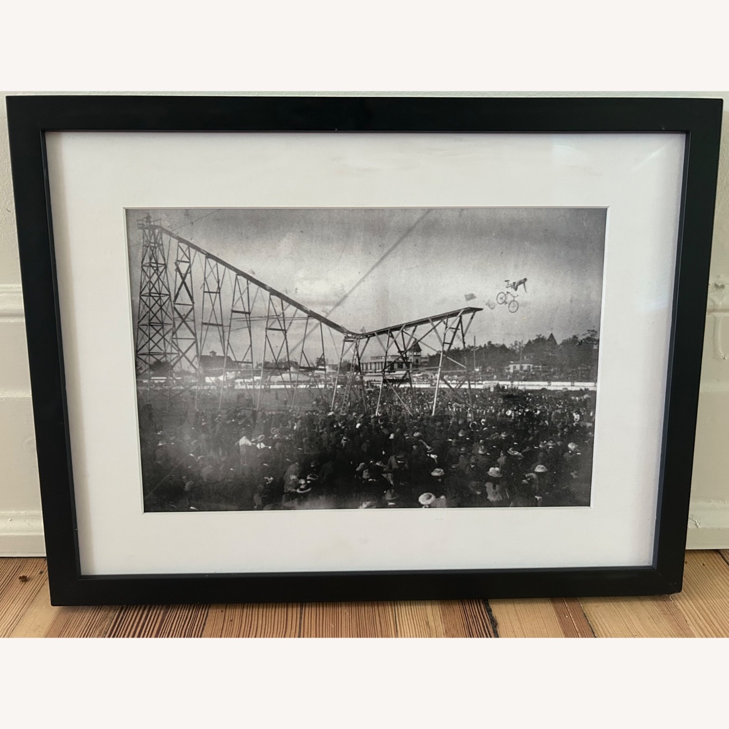 Early 20th Century Bicycle Circus Framed Photo - image-3