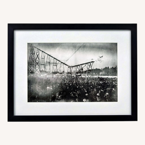 Used Early 20th Century Bicycle Circus Framed Photo for sale on AptDeco