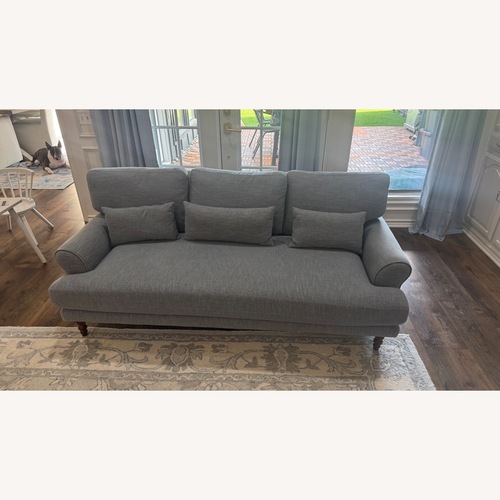 Used Interior Define Maxwell Blue Fabric Loveseat for sale on AptDeco