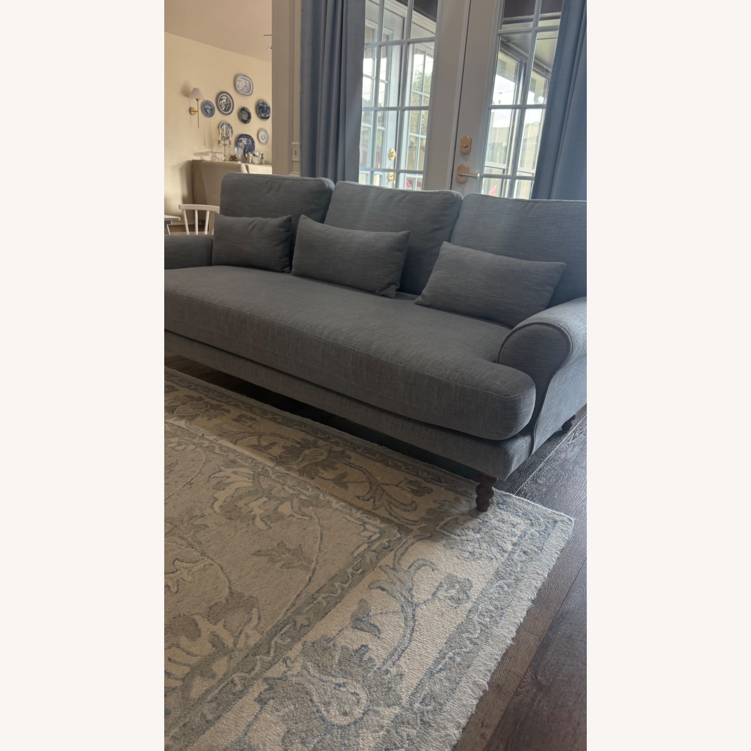 Interior Define Maxwell Blue Fabric Loveseat - image-2