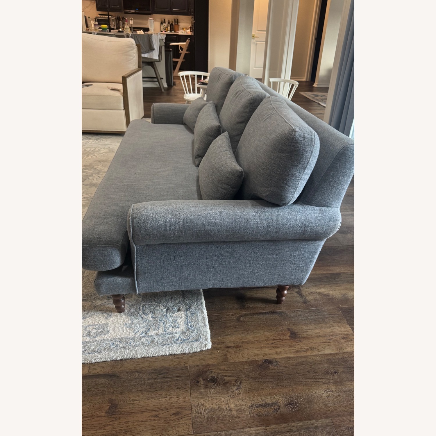 Interior Define Maxwell Blue Fabric Loveseat - image-7
