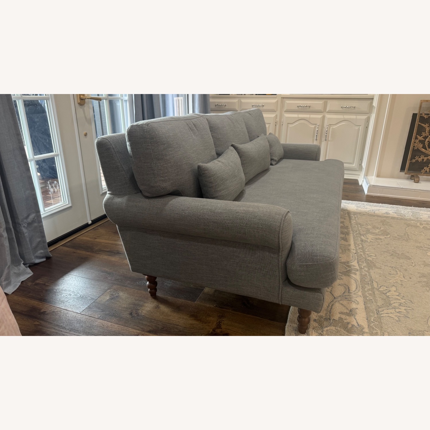 Interior Define Maxwell Blue Fabric Loveseat - image-4