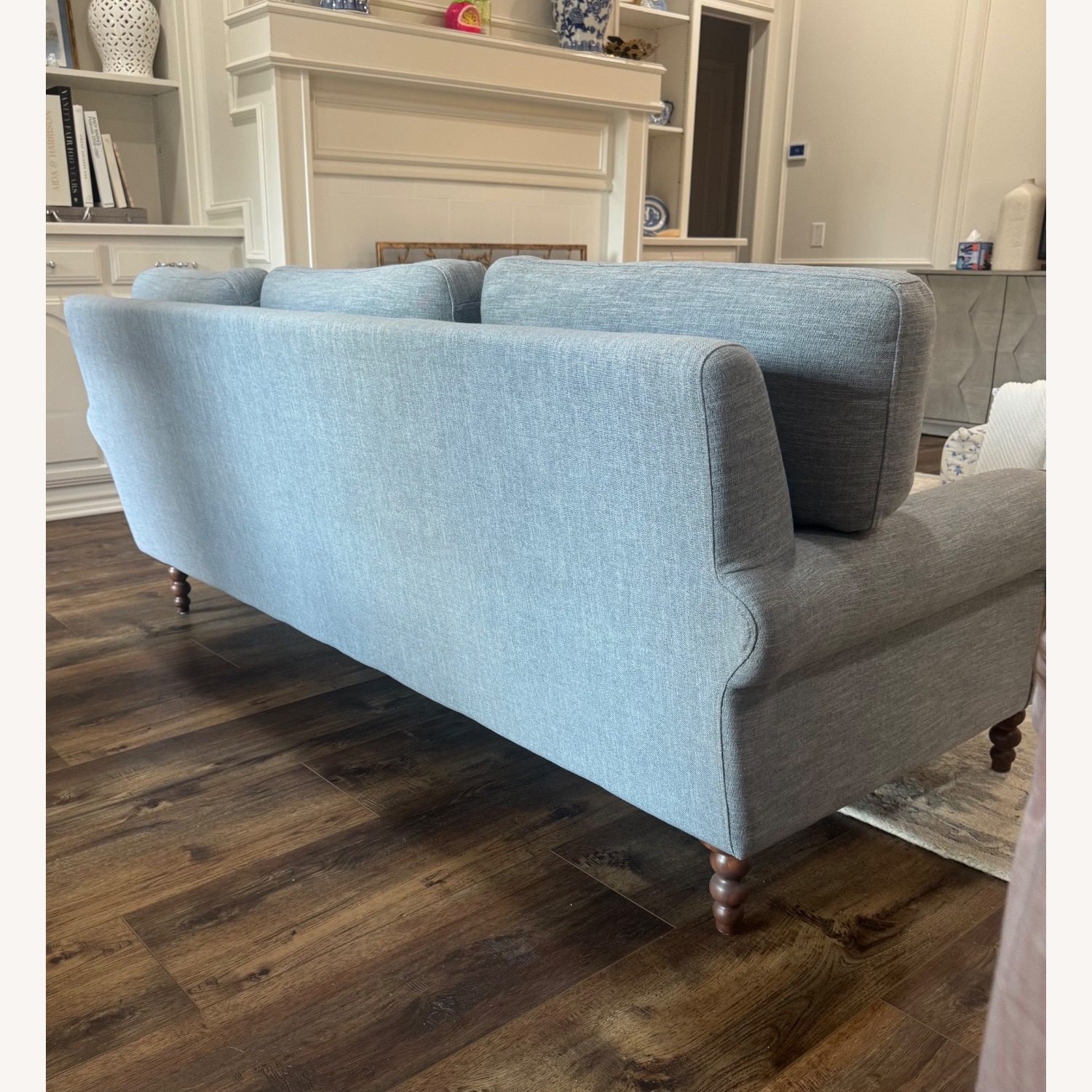 Interior Define Maxwell Blue Fabric Loveseat - image-5