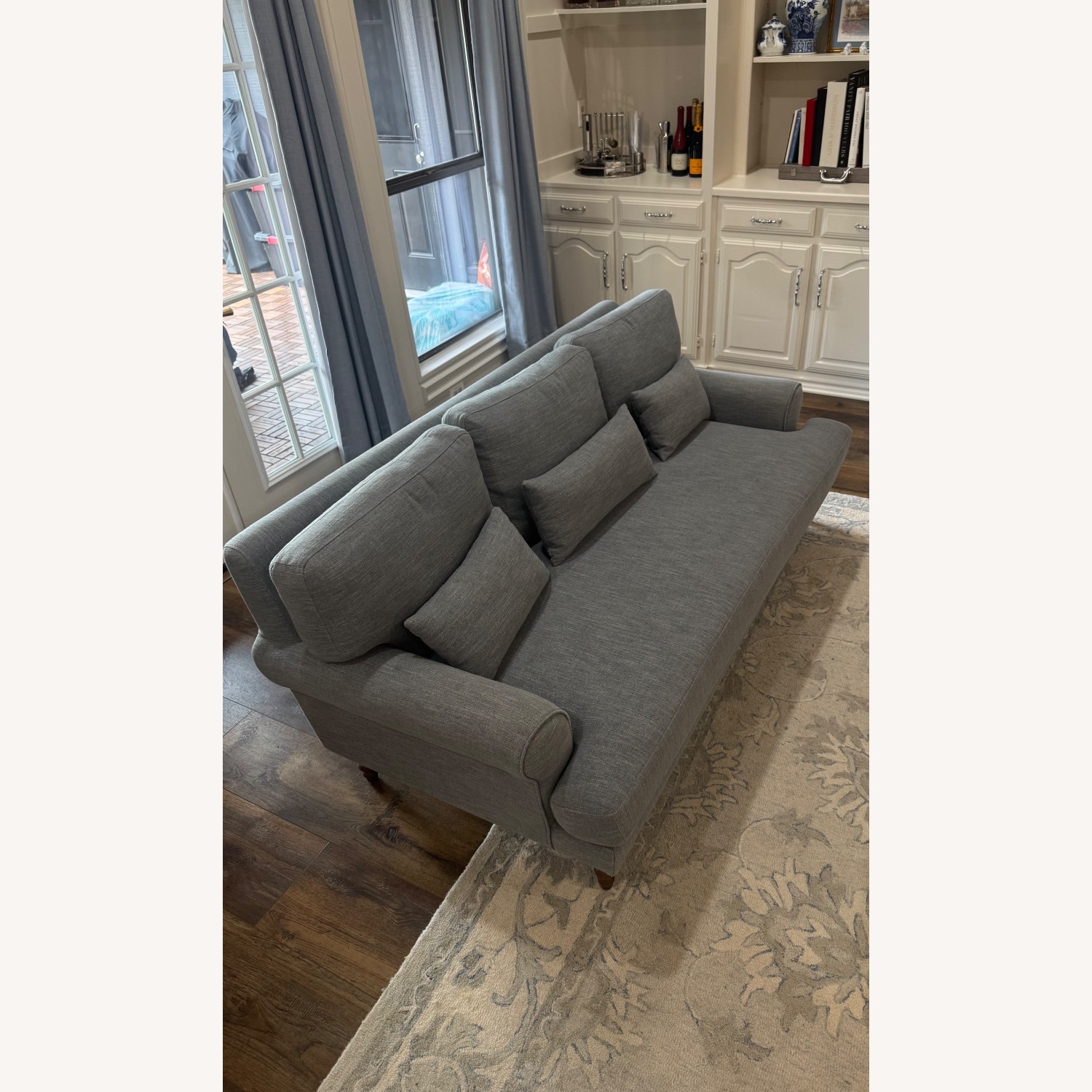 Interior Define Maxwell Blue Fabric Loveseat - image-8