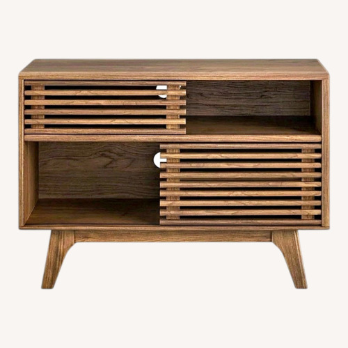 Used Wayfair Modway Dark Brown Wood Media Storage for sale on AptDeco