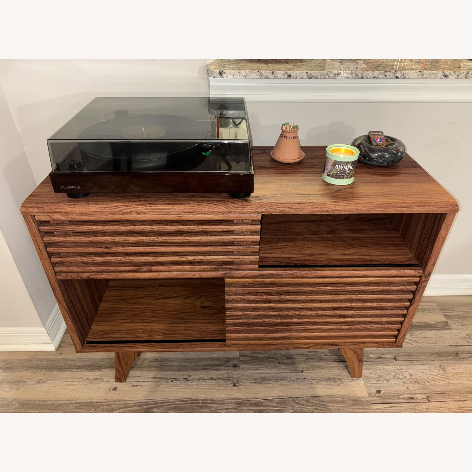 Wayfair Modway Dark Brown Wood Media Storage - image-1