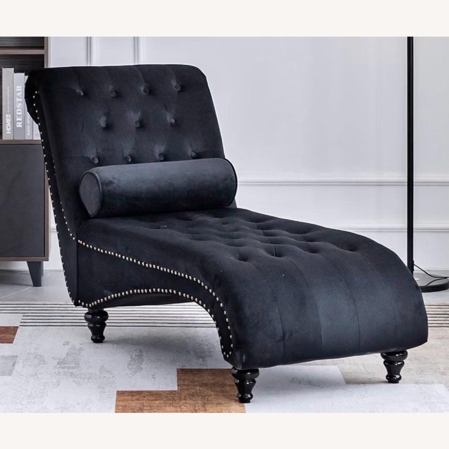 Tufted Velvet Chaise - image-3