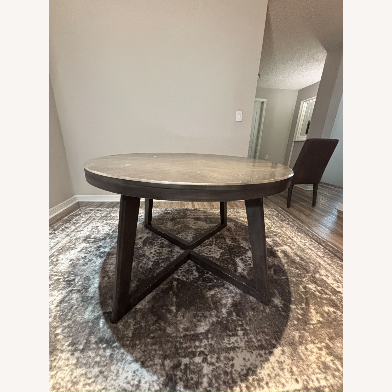 City Furniture Dark Brown Wood Dining Table - image-2