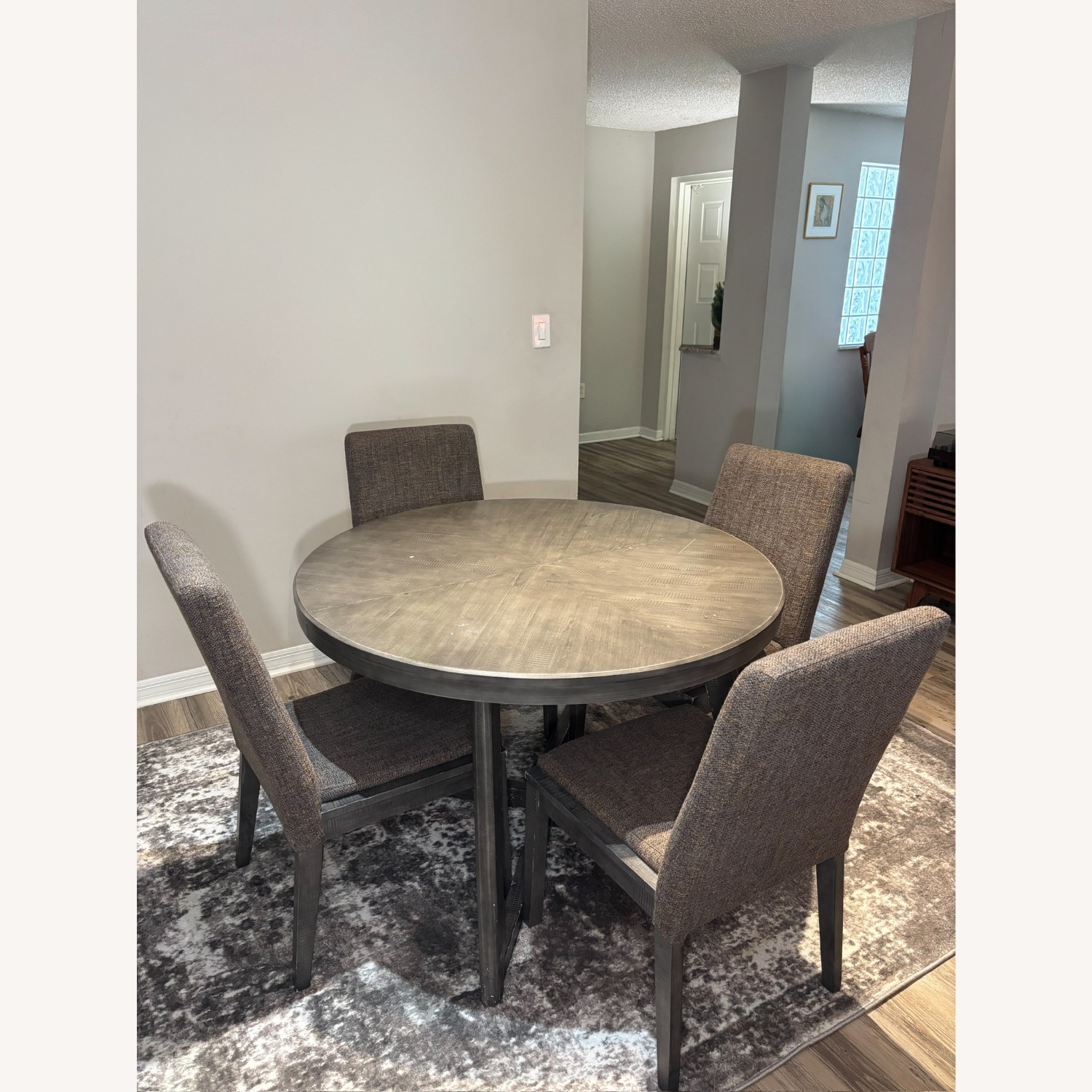 City Furniture Dark Brown Wood Dining Table - image-1