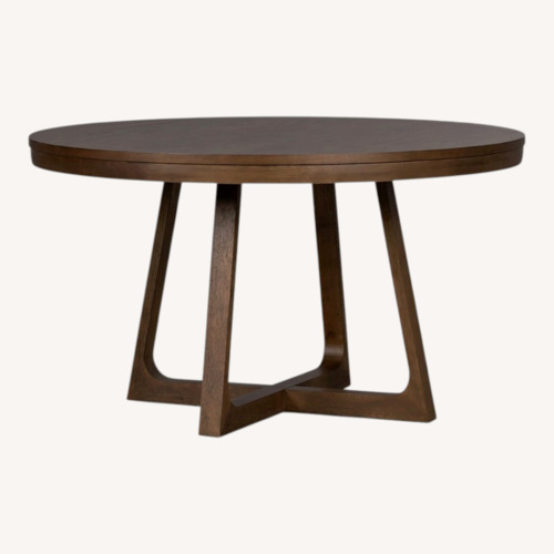 Used City Furniture Dark Brown Wood Dining Table for sale on AptDeco