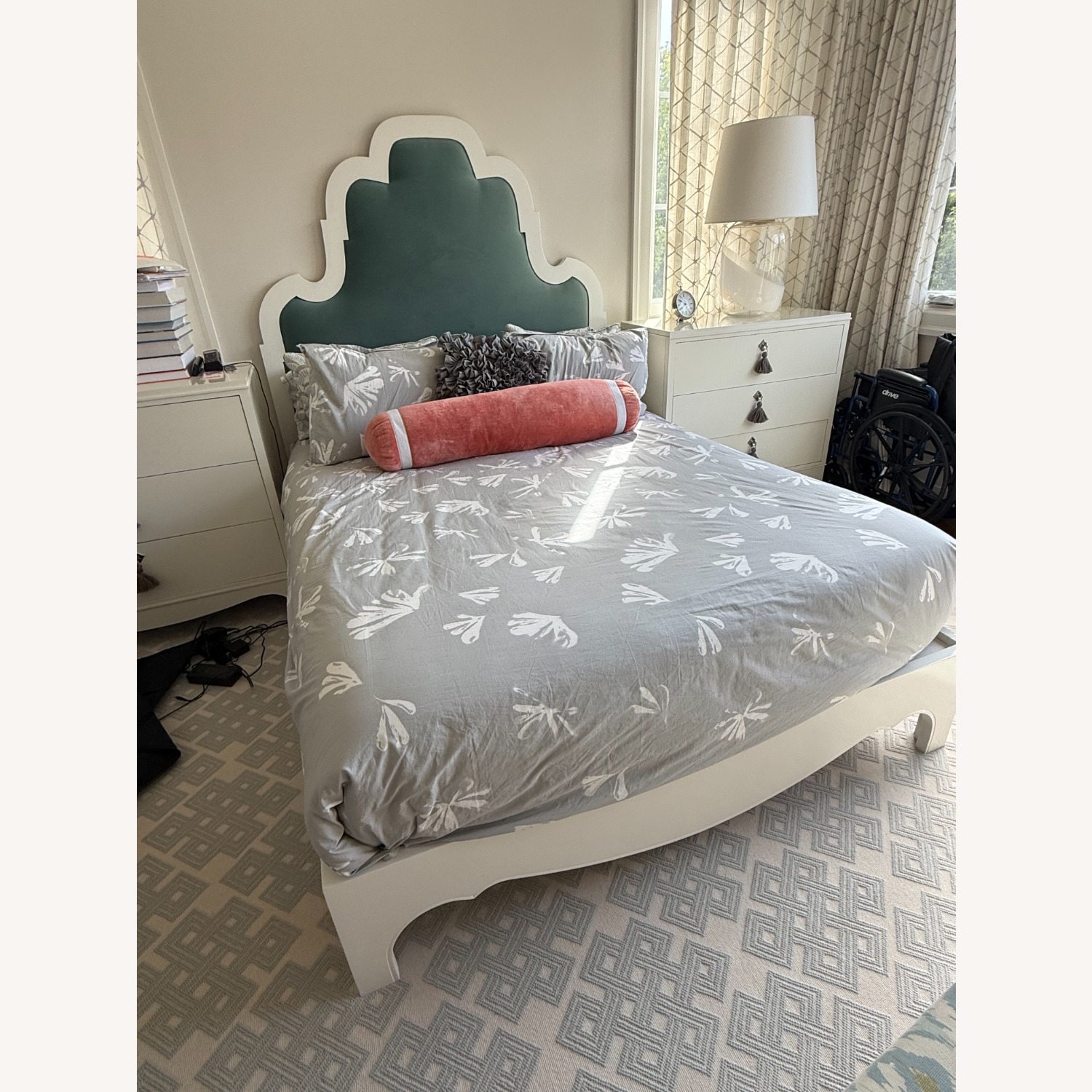 Taylor Made Custom Furniture White Wood Queen Bed - image-1