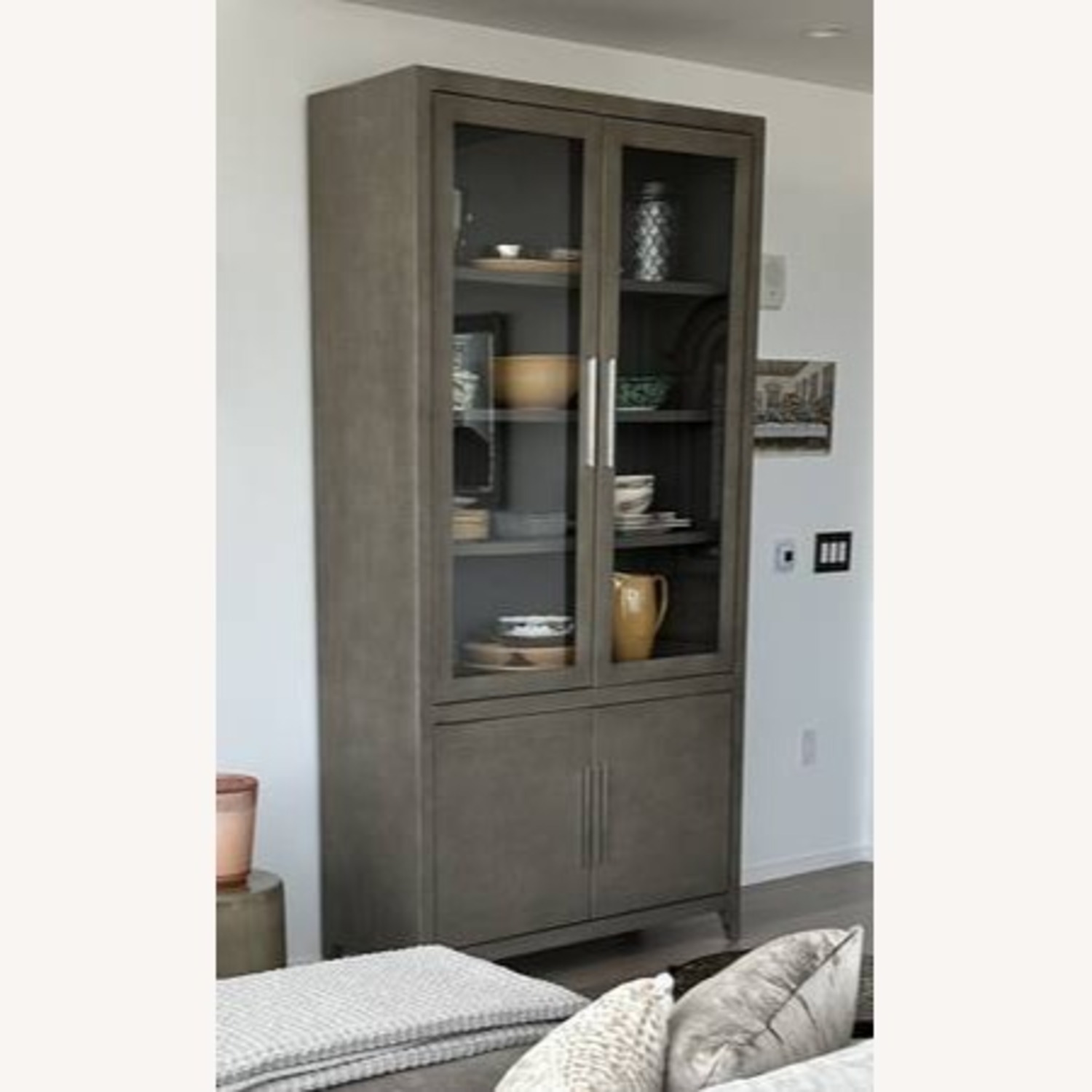 Restoration Hardware Graydon Shagreen Sideboard and Hutch - image-1