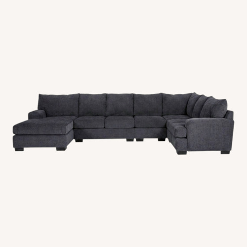 Used Raymour & Flanigan Dark Gray 3+ Piece Sectional for sale on AptDeco