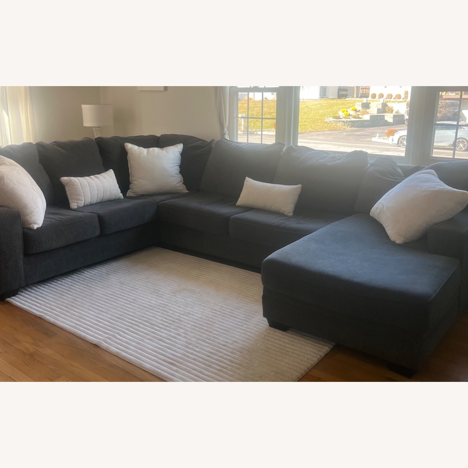 Raymour & Flanigan Dark Gray 3+ Piece Sectional - image-1