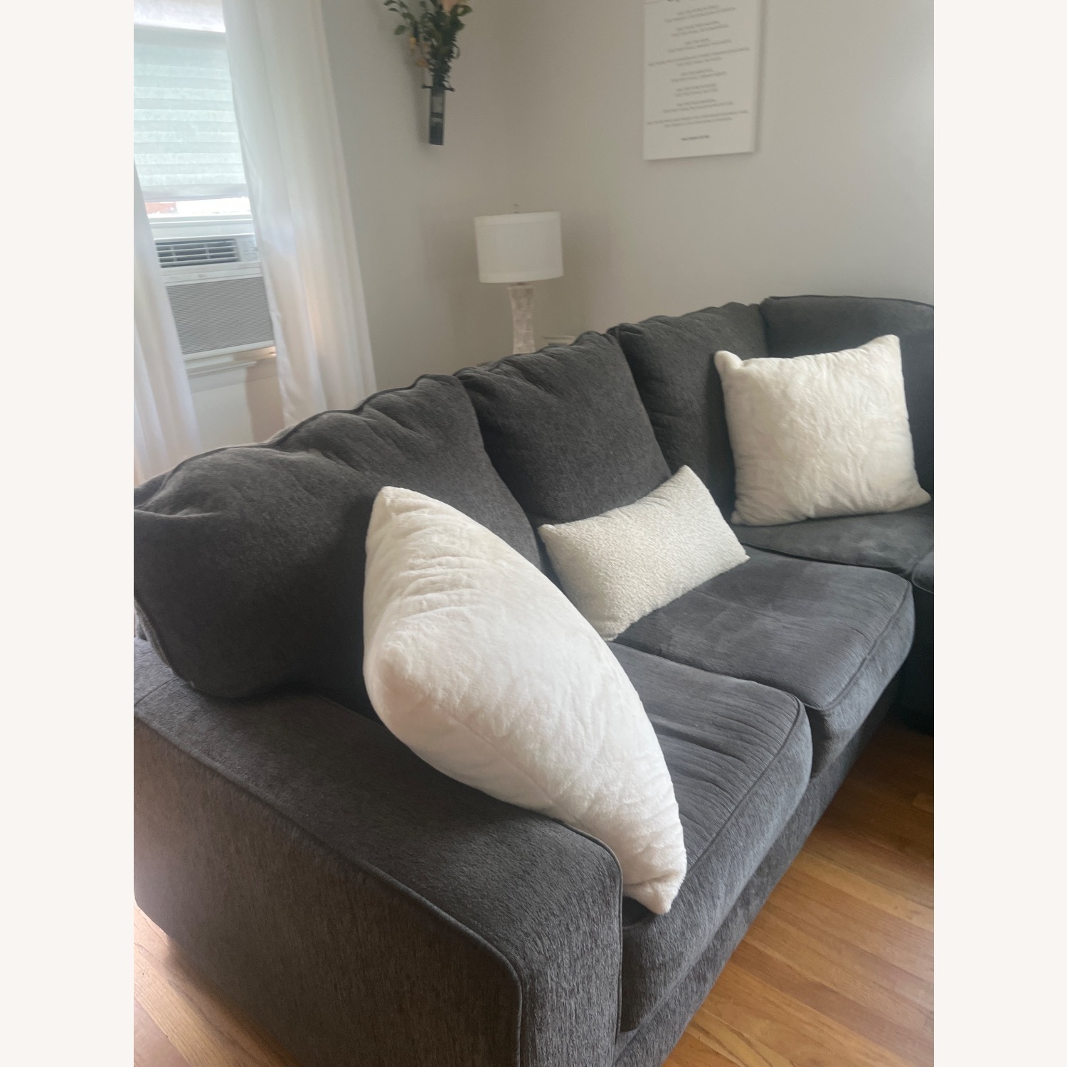Raymour & Flanigan Dark Gray 3+ Piece Sectional - image-3