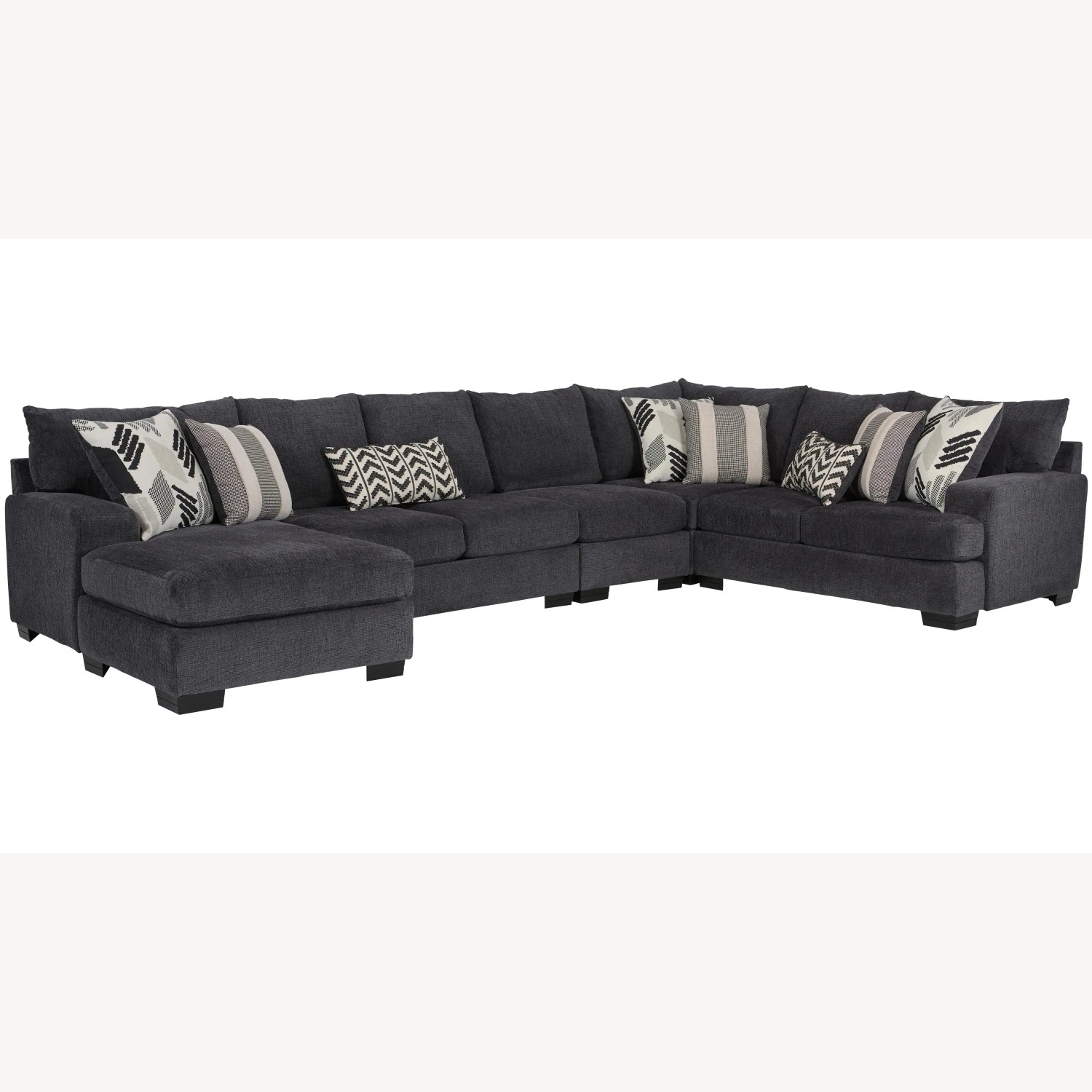 Raymour & Flanigan Dark Gray 3+ Piece Sectional - image-5