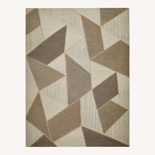 Used West Elm Triangle River Rock Wool Rug 5' x 8' for sale on AptDeco