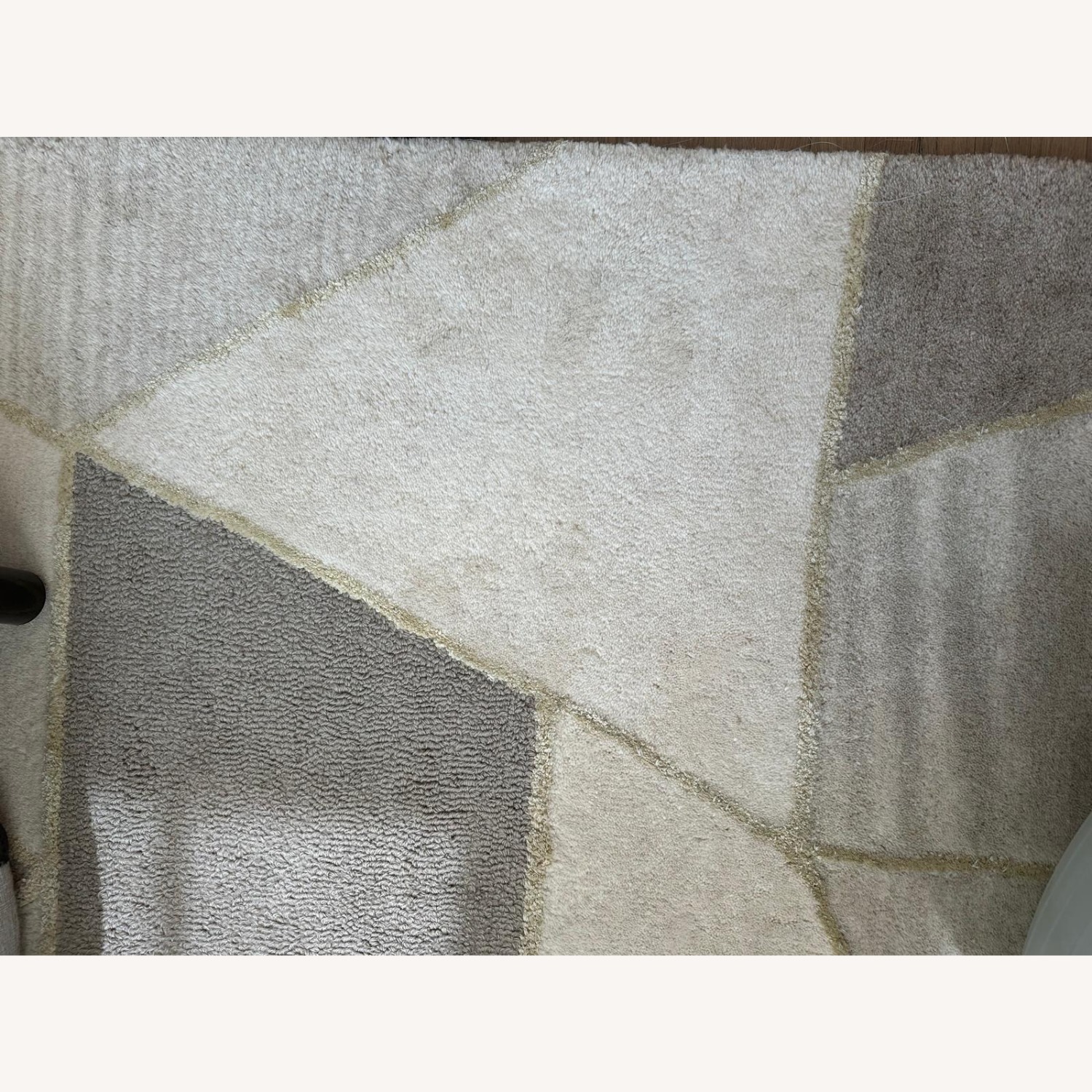 West Elm Triangle River Rock Wool Rug 5' x 8' - image-1