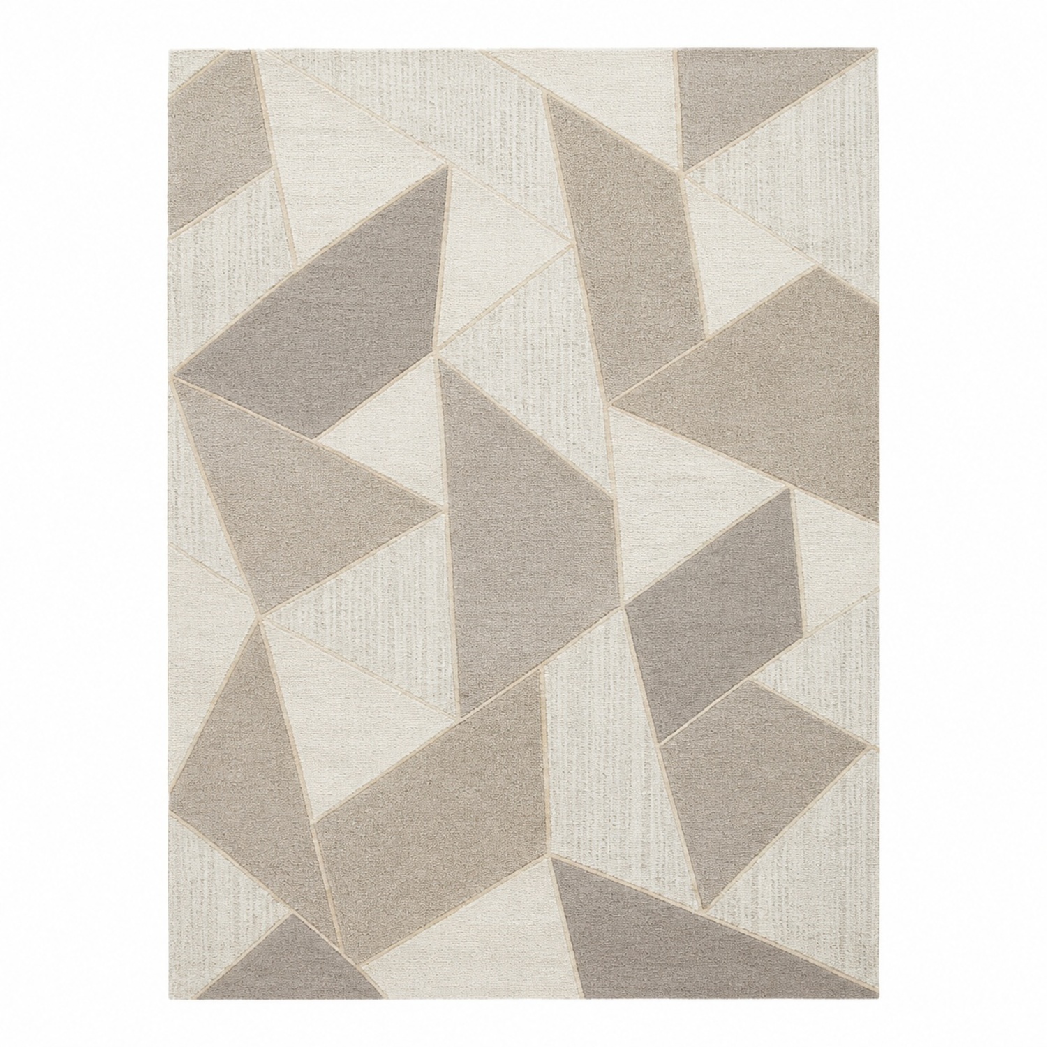 West Elm Triangle River Rock Wool Rug 5' x 8' - image-5